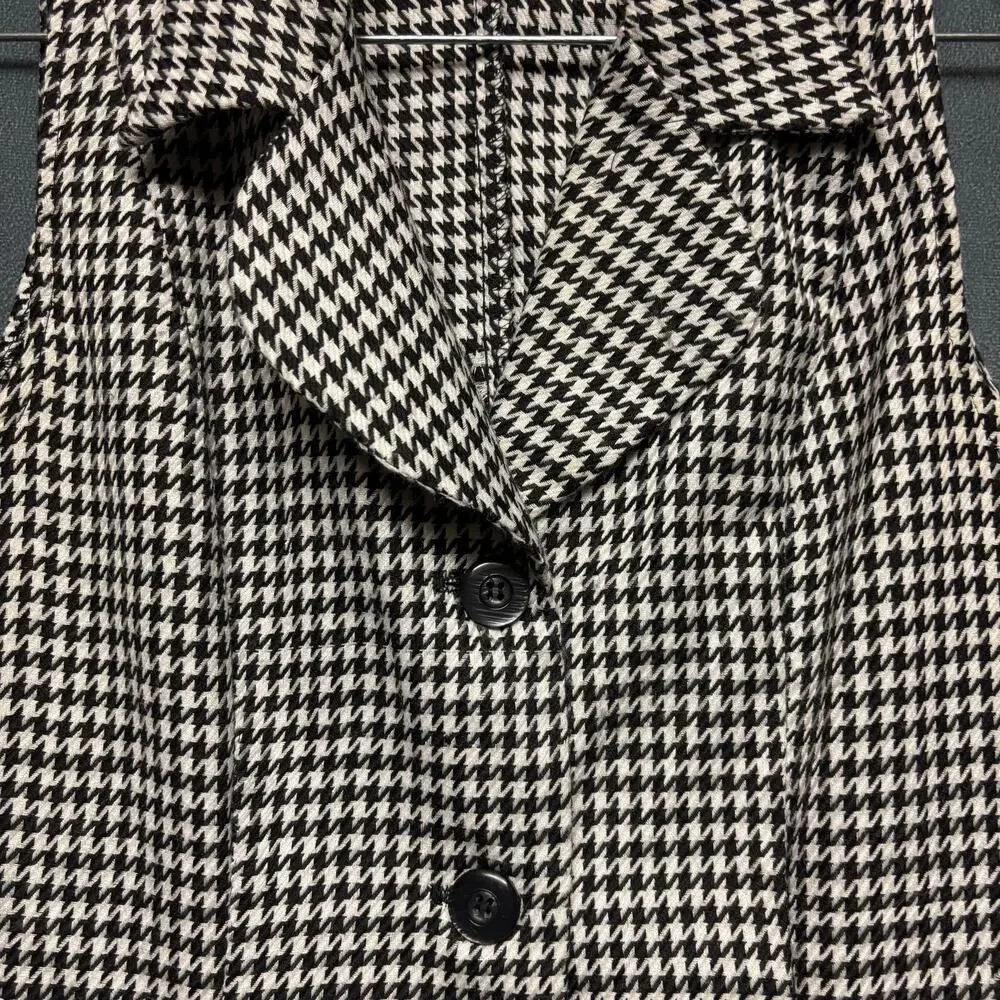 Vintage Melissa Lawrence Houndstooth Pantsuit Vest Set Office Comfy Vixen Size 6